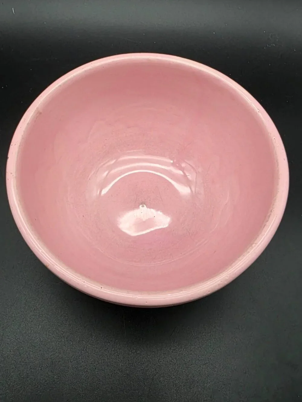 RARE Vintage McCoy USA Pink Ribbed Beehive Oven Proof Mixing Bowl 6” Wide